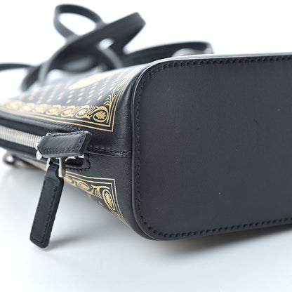 Gucci X SEGA Calfskin GUCCY Stars Mini Dome Shoulder Bag Black Gold 9 of 11