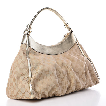 Gucci Monogram Large D Gold Hobo Gold 3 of 10