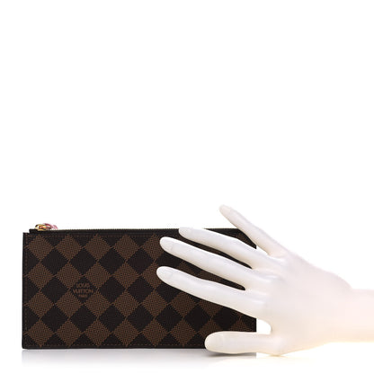 Louis Vuitton Damier Ebene Studded Felicie Chain Wallet Zippered Insert 2 of 6