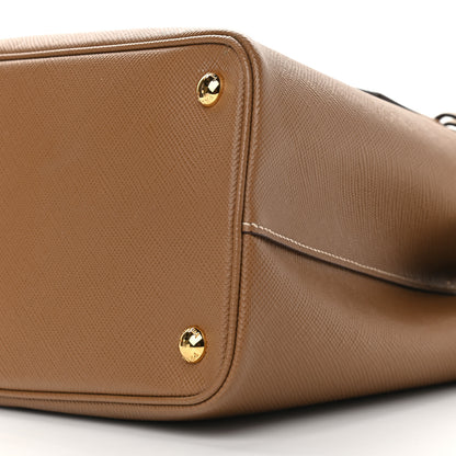 Prada Saffiano Cuir Medium Double Bag Cannella Cocco 8 of 8