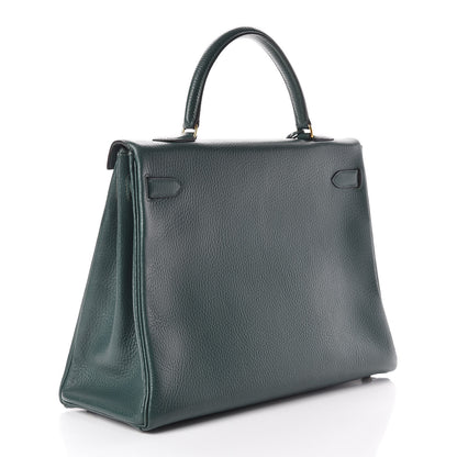 Hermes Ardennes Kelly Retoune 35 Vert Fonce 3 of 10