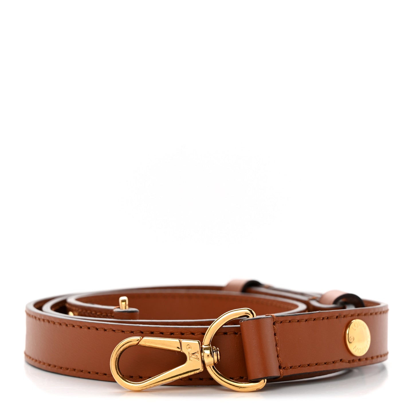 lv brown calfskin strap