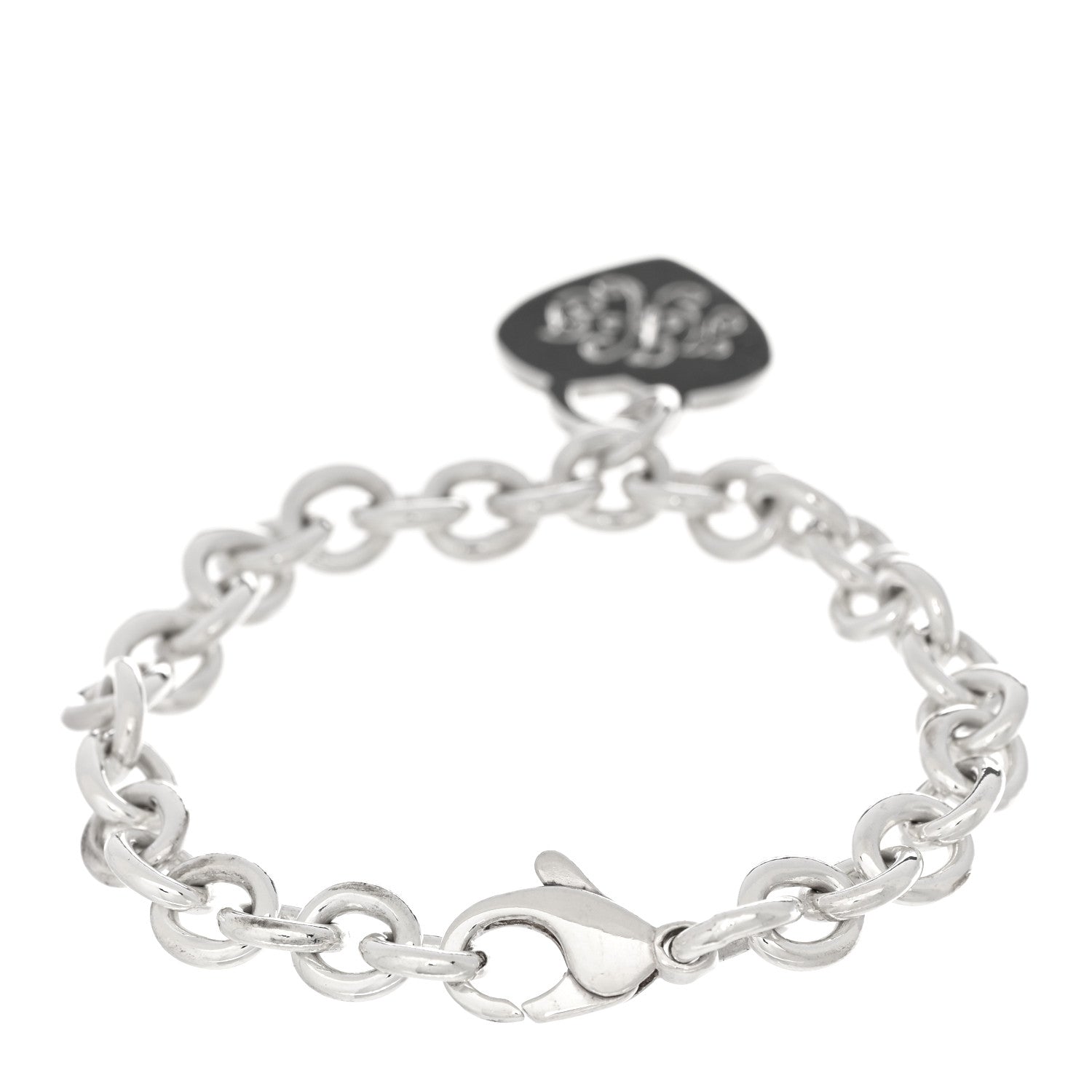 Tiffany Sterling Silver Heart Tag Charm Bracelet 2 of 3