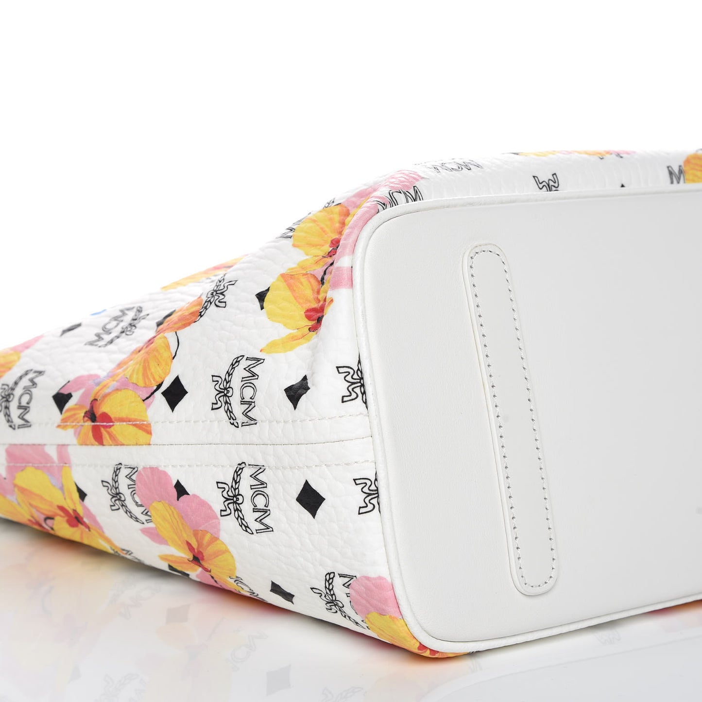Visetos Medium Anya Essential Floral Print Shopper Tote White