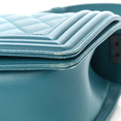 Chanel Lambskin Quilted Small Boy Flap Dark Turquoise 10 of 12