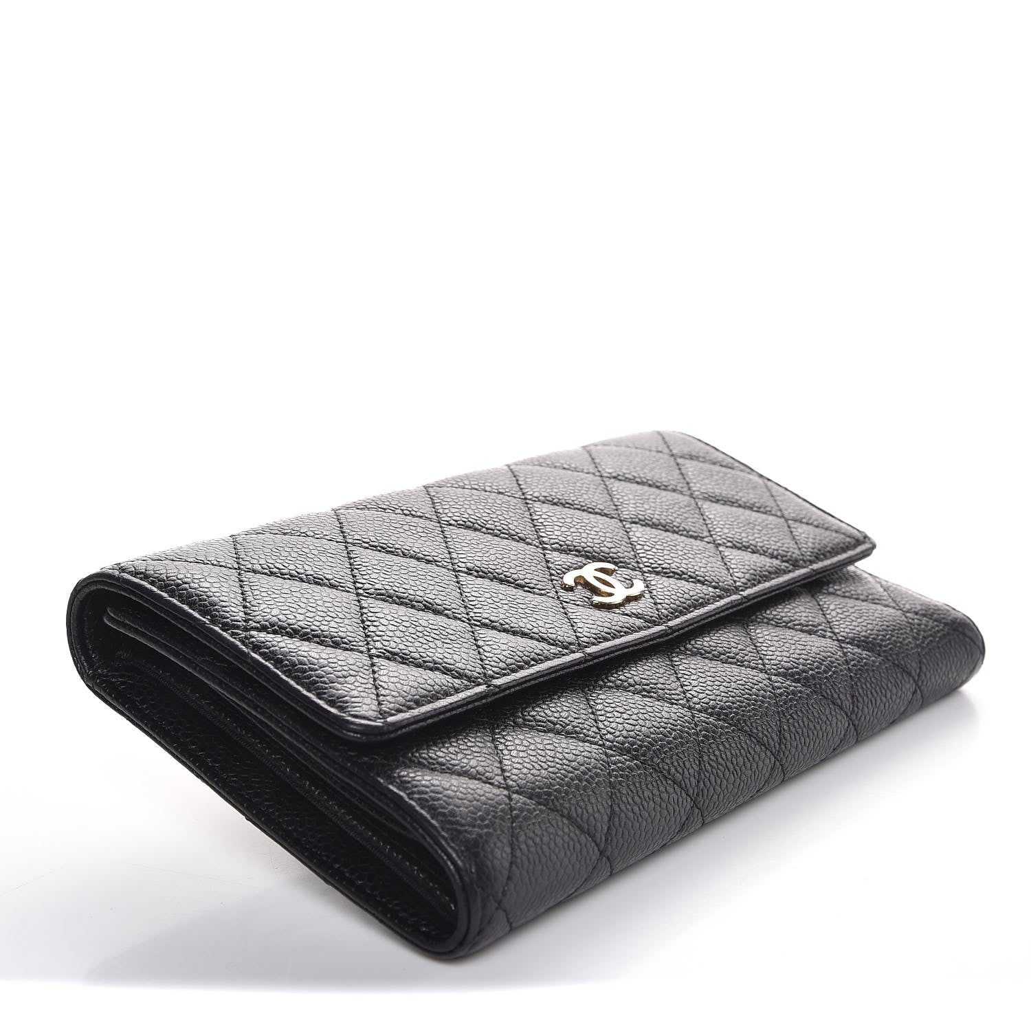 Chanel Caviar Quilted Flap Wallet Black 4 of 8