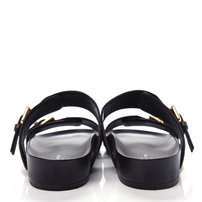 Louis Vuitton Monogram Bom Dia Mule Sandals 37 Black 7 of 11