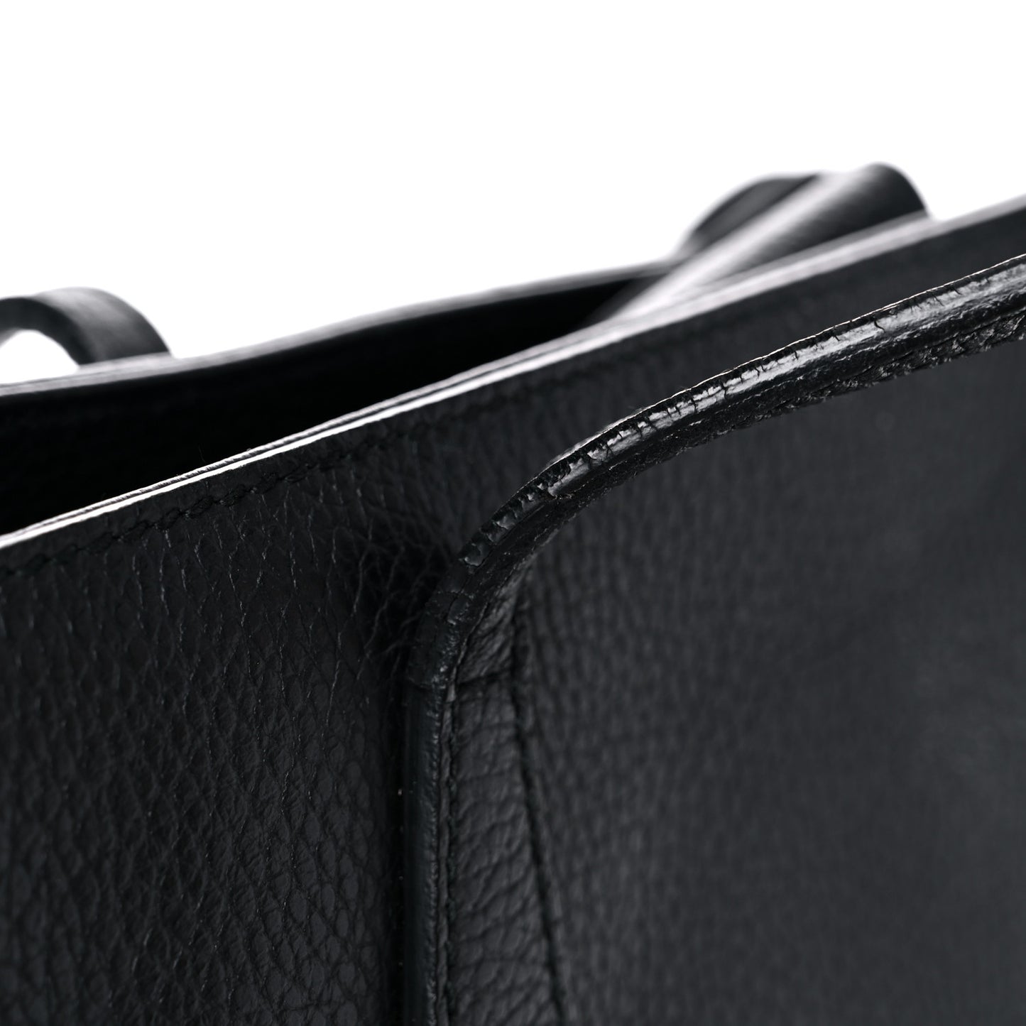 Pebbled Calfskin Small Swing Tote Black