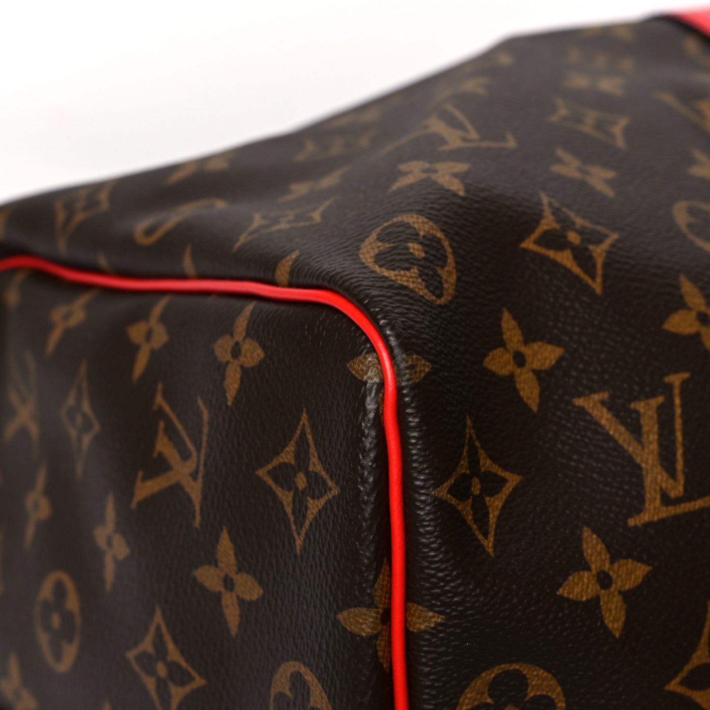 Calfskin Monogram Keepall Bandouliere 50 Coquelicot