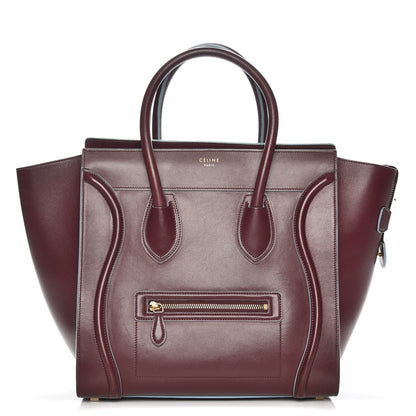 Celine Palmelato Mini Luggage Burgundy Azur Blue 1 of 7