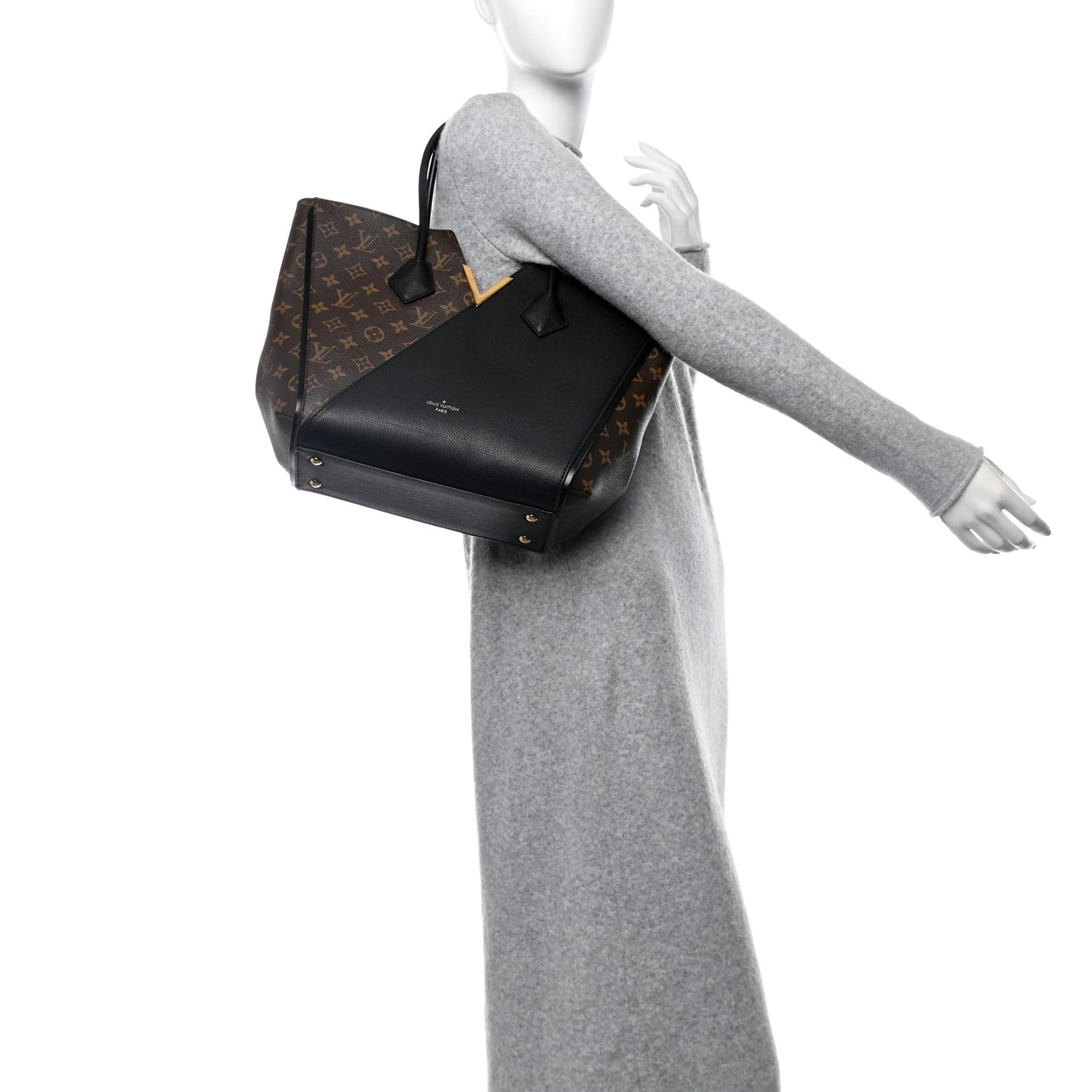Calfskin Monogram Kimono Tote  Black