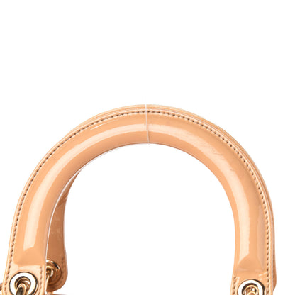 Christian Dior Patent Cannage Medium Lady Dior Beige 13 of 14