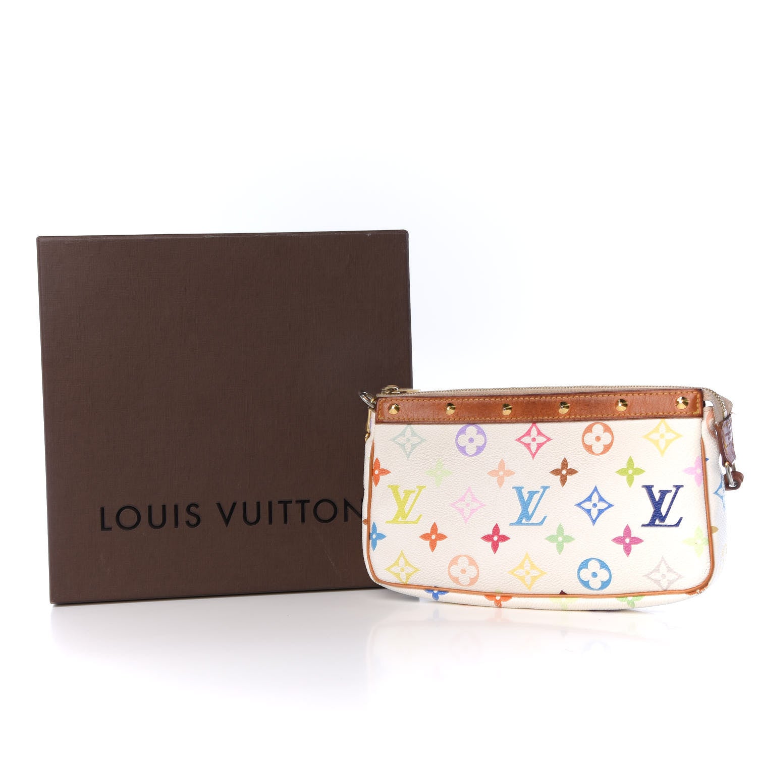 Louis Vuitton Monogram Multicolor Pochette Accessories White 14 of 14