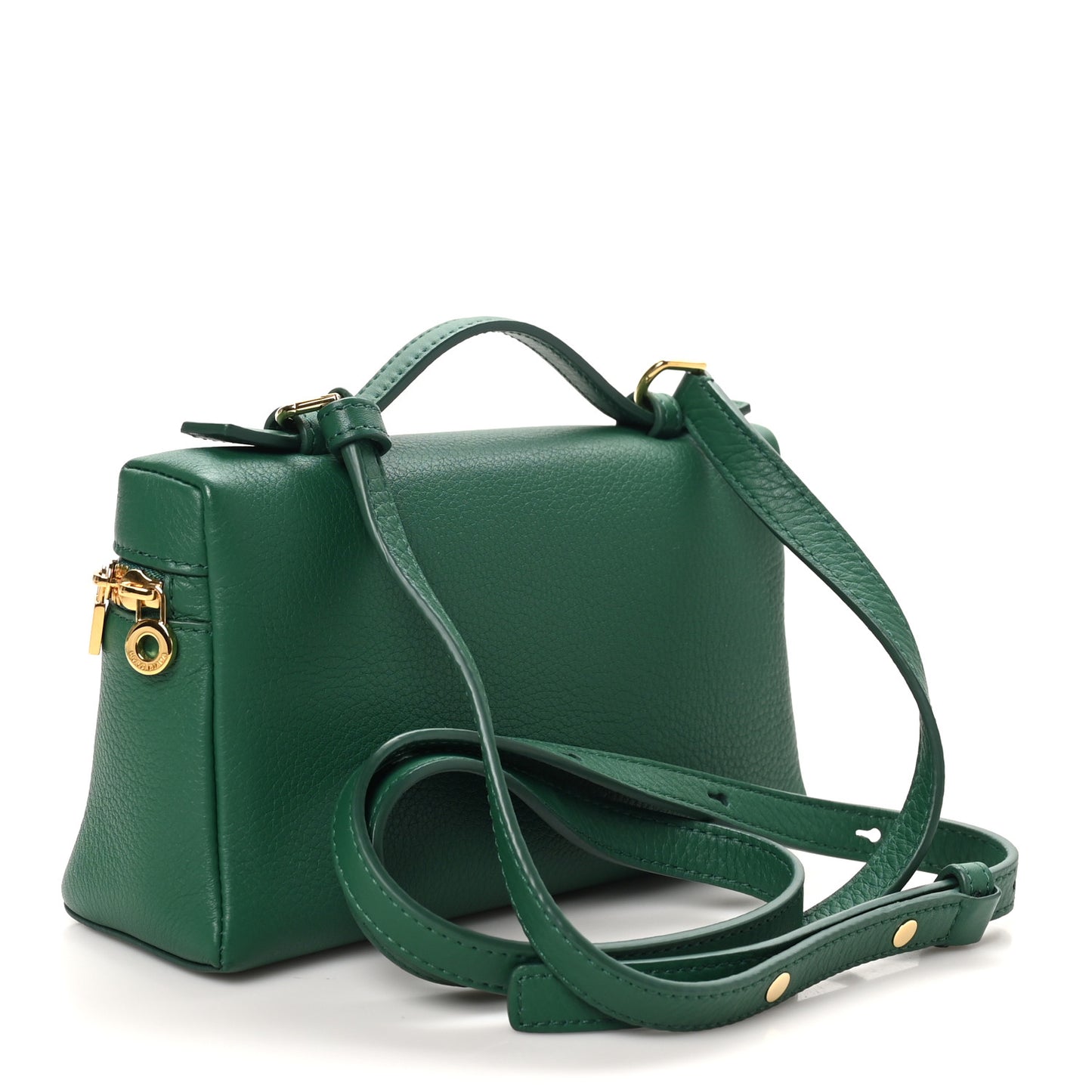 Grained Calfskin L19 Extra Pocket Pouch Forest Leaves