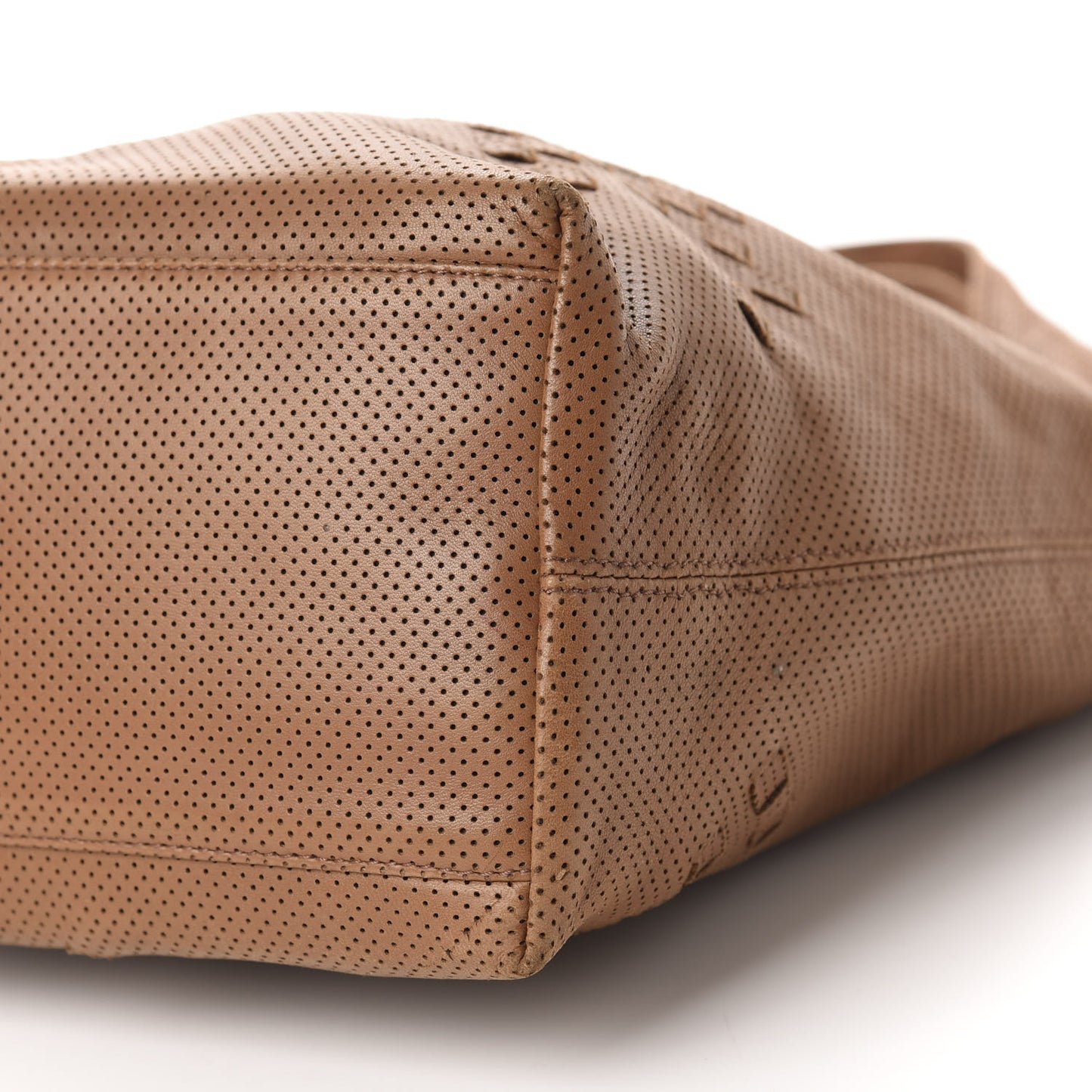Nappa Intrecciato Perforated Regent Tote Noce