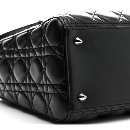 Christian Dior Lambskin Cannage Medium Lady Dior Black 16 of 25