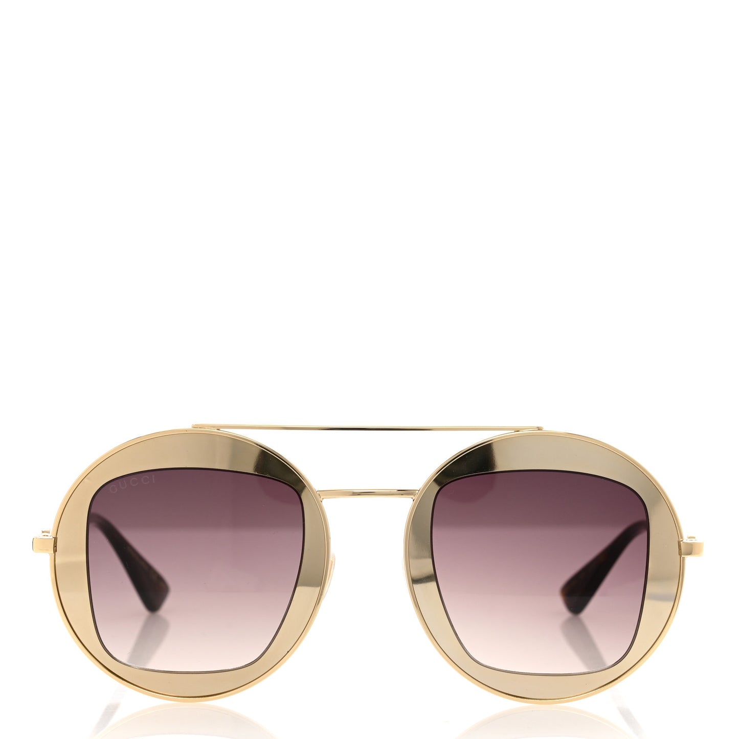 Round Frame Sylvie Web Sunglasses GG0105S Gold