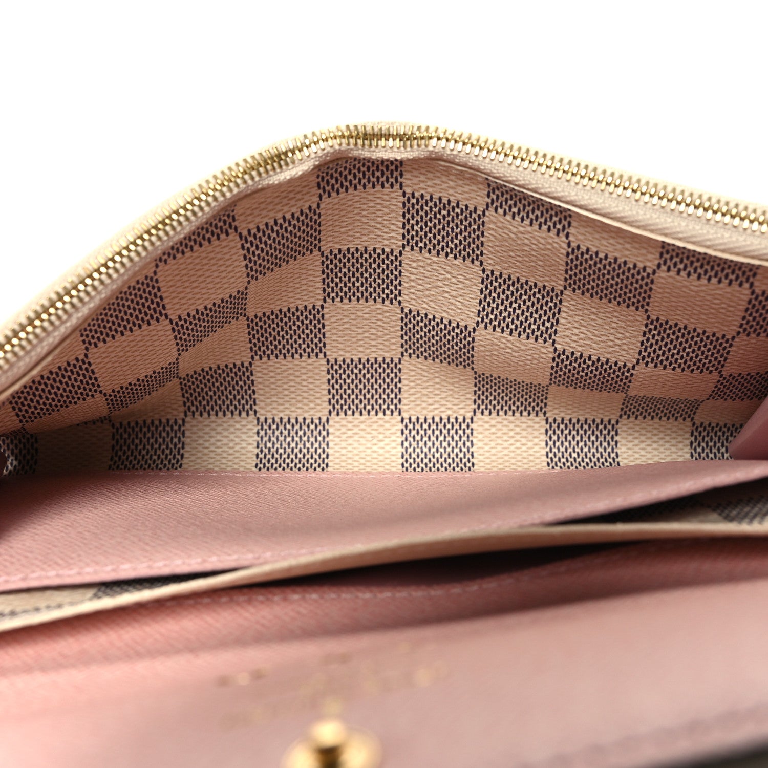 Louis Vuitton Damier Azur Emilie Wallet Rose Ballerine 5 of 11