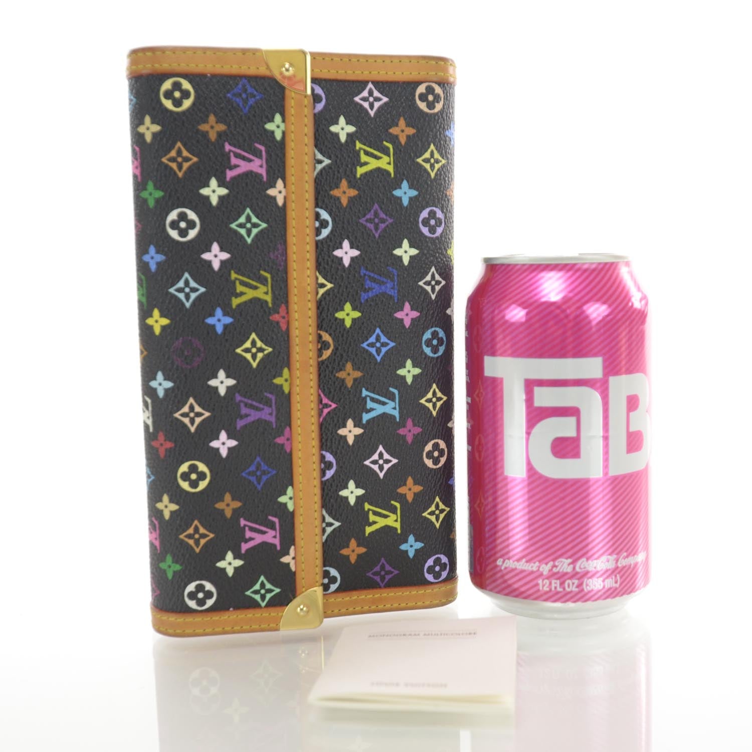 Louis Vuitton Monogram Multicolor Porte Tresor International Wallet Black 2 of 7