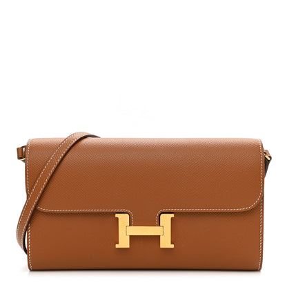 Hermes Epsom Constance Long Wallet To Go Gold 1 of 10