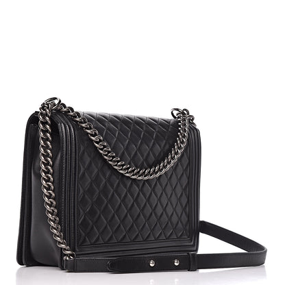 Chanel Lambskin Quilted Large Boy Flap Black 3 of 21