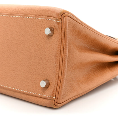 Hermes Vache Liegee Kelly Retourne 28 Naturelle 7 of 19