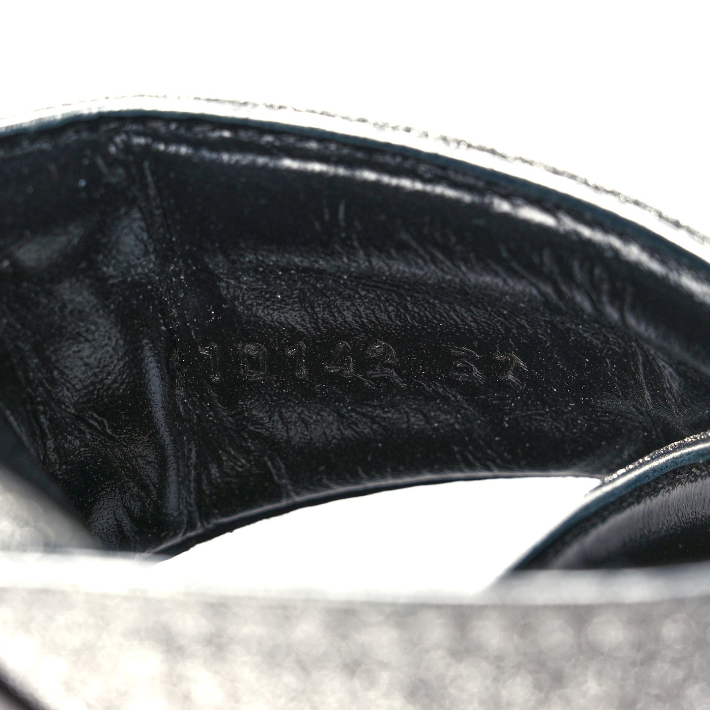 Glitter Fabric Webby Crossover High Heel Slide Sandals 37 Argento