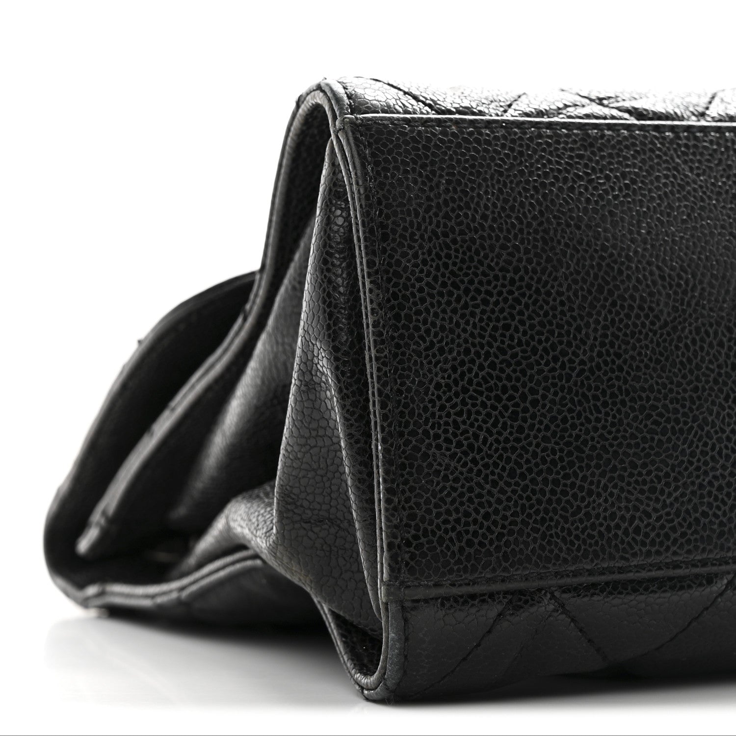 Chanel Crumpled Grained Calfskin Jumbo CC Crave Flap Black 9 of 11