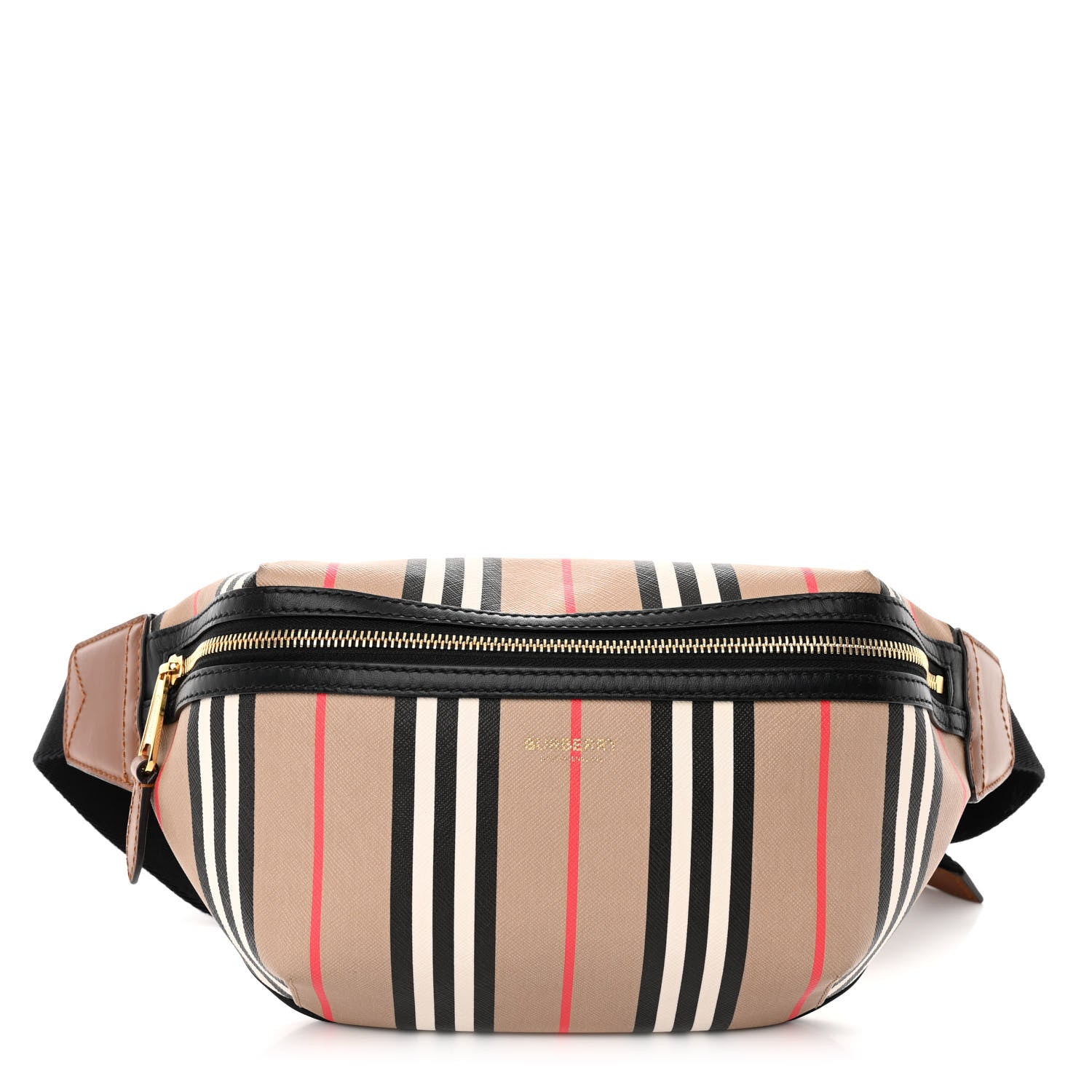 Burberry E-Canvas Icon Stripe Sonny Bum Bag Archive Beige 1 of 9