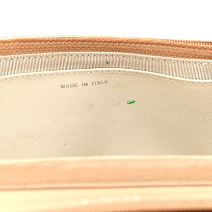 Chanel Grained Calfskin Diamond Stitched Wallet On Chain WOC Beige White 12 of 12