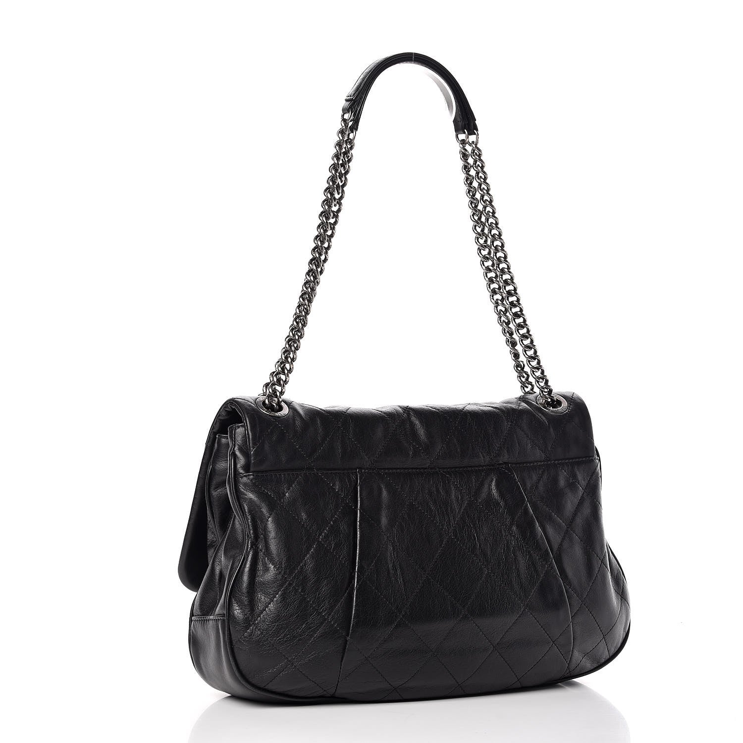 Chanel Calfskin Coco Pleats Flap Black 3 of 19