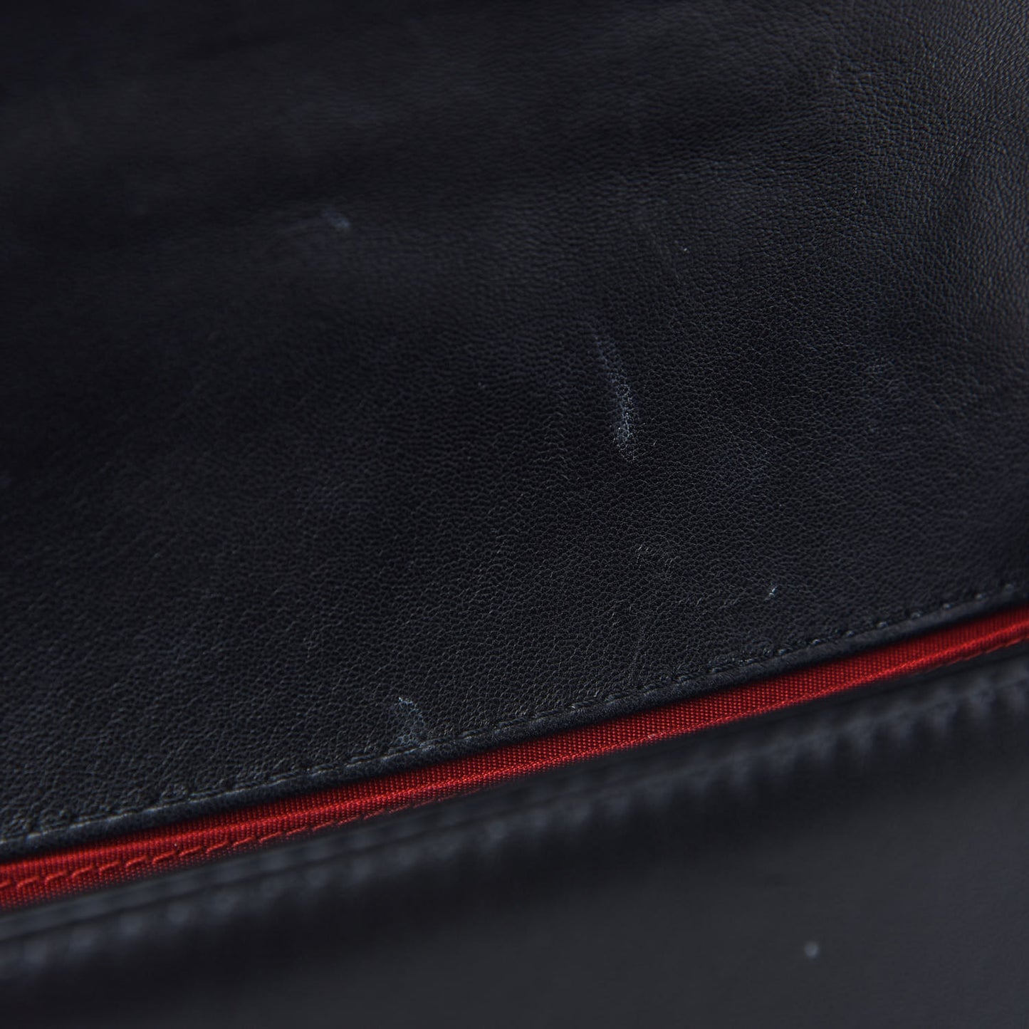Lambskin Quilted Medium Boy Flap Dark Red Black