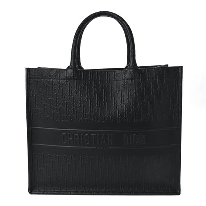 Christian Dior Oblique Calfskin Embossed Book Tote Black 1 of 9