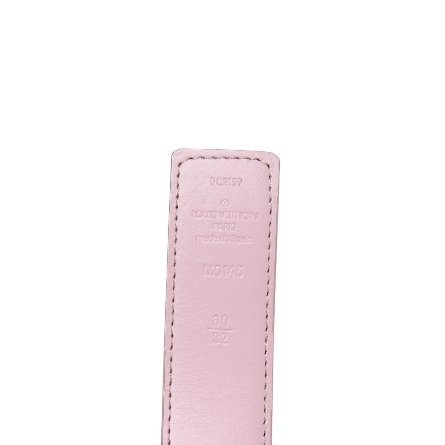 Damier Azur LV Initiales 32mm Belt 80 32 Rose Ballerine
