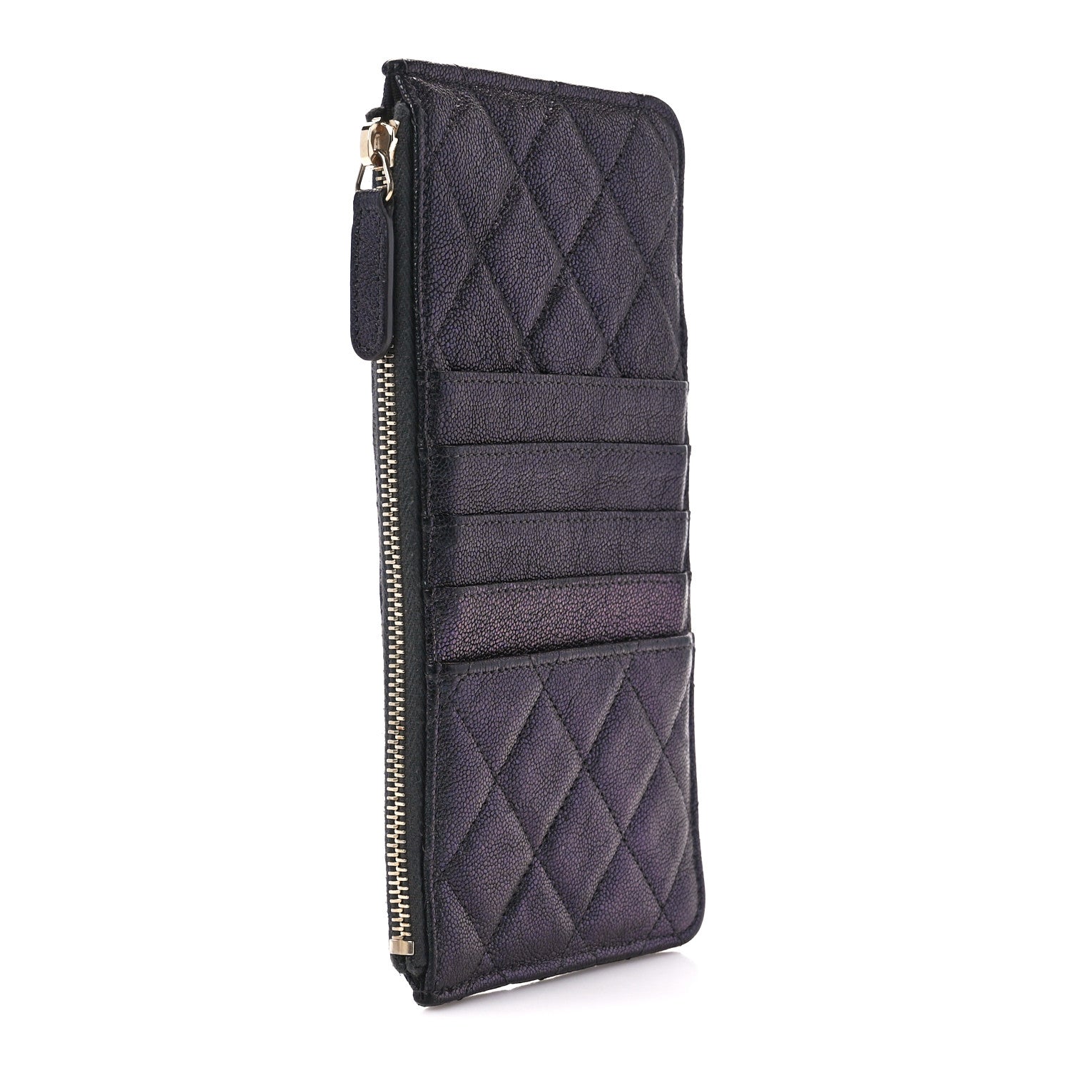 Chanel Iridescent Caviar Quilted Classic iPhone Pouch Black 3 of 11