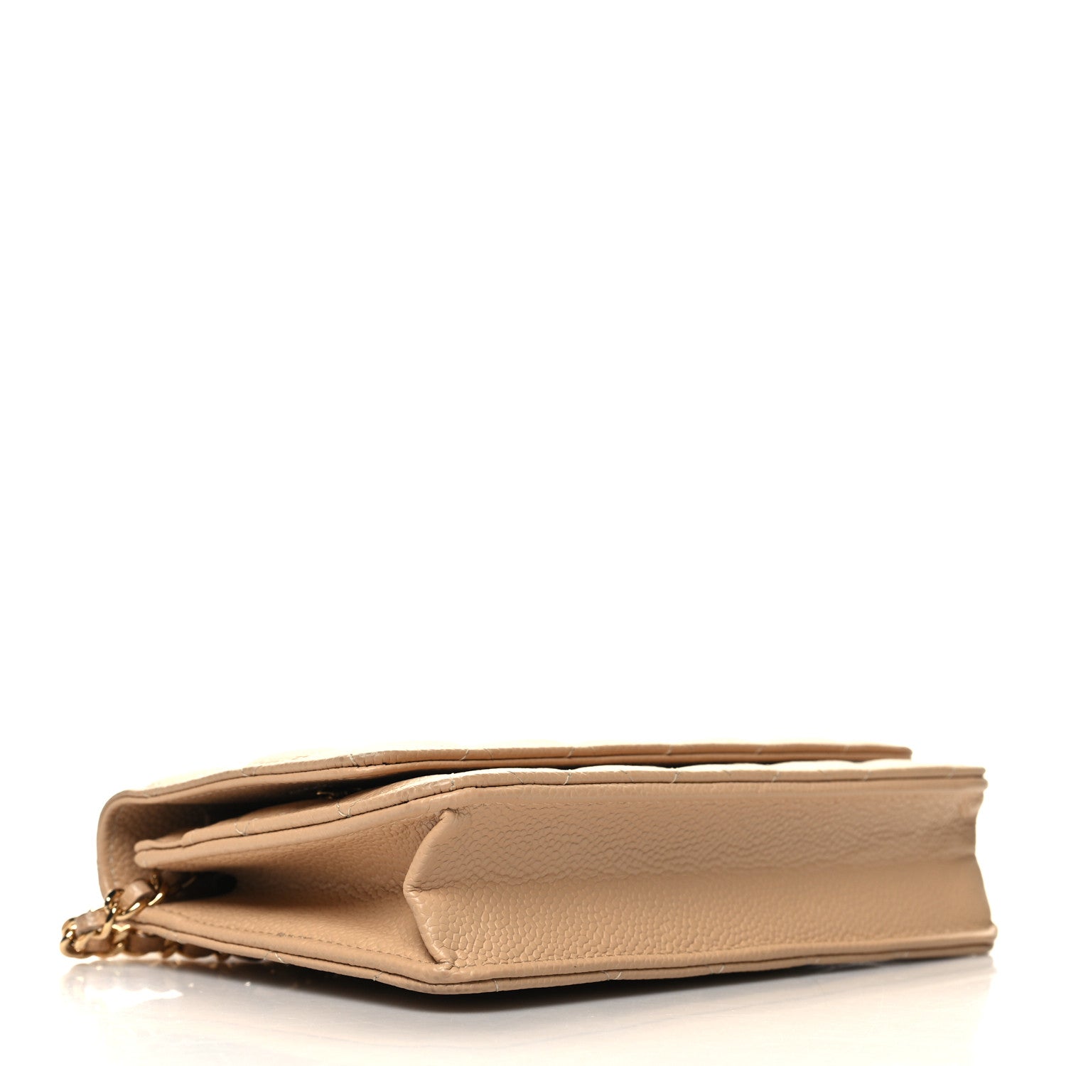 Chanel Caviar Quilted Wallet On Chain WOC Beige 4 of 12