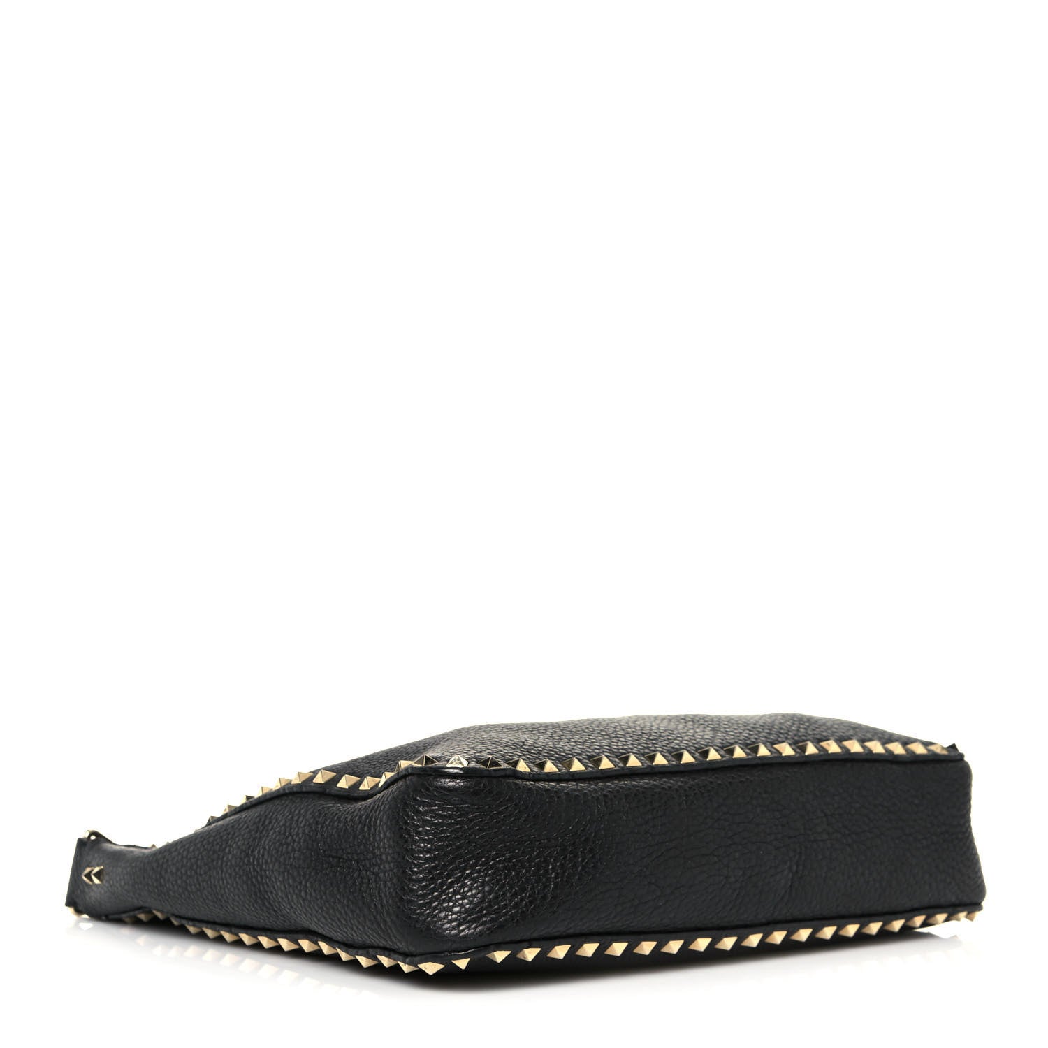 Valentino Garavani Pebbled Calfskin Large Rockstud Flip-Lock Messenger Bag Black 4 of 18