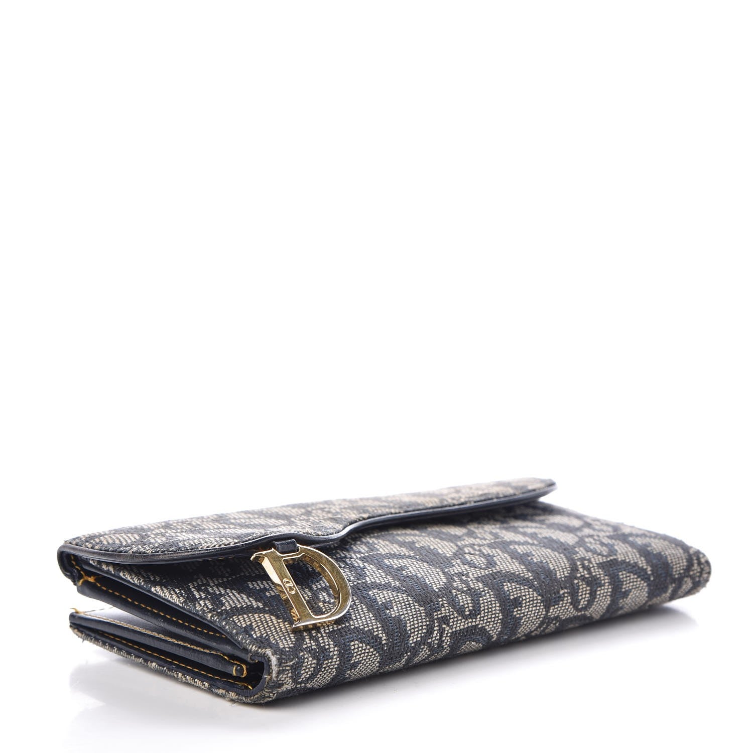 Christian Dior Monogram Saddle Wallet Navy 4 of 7