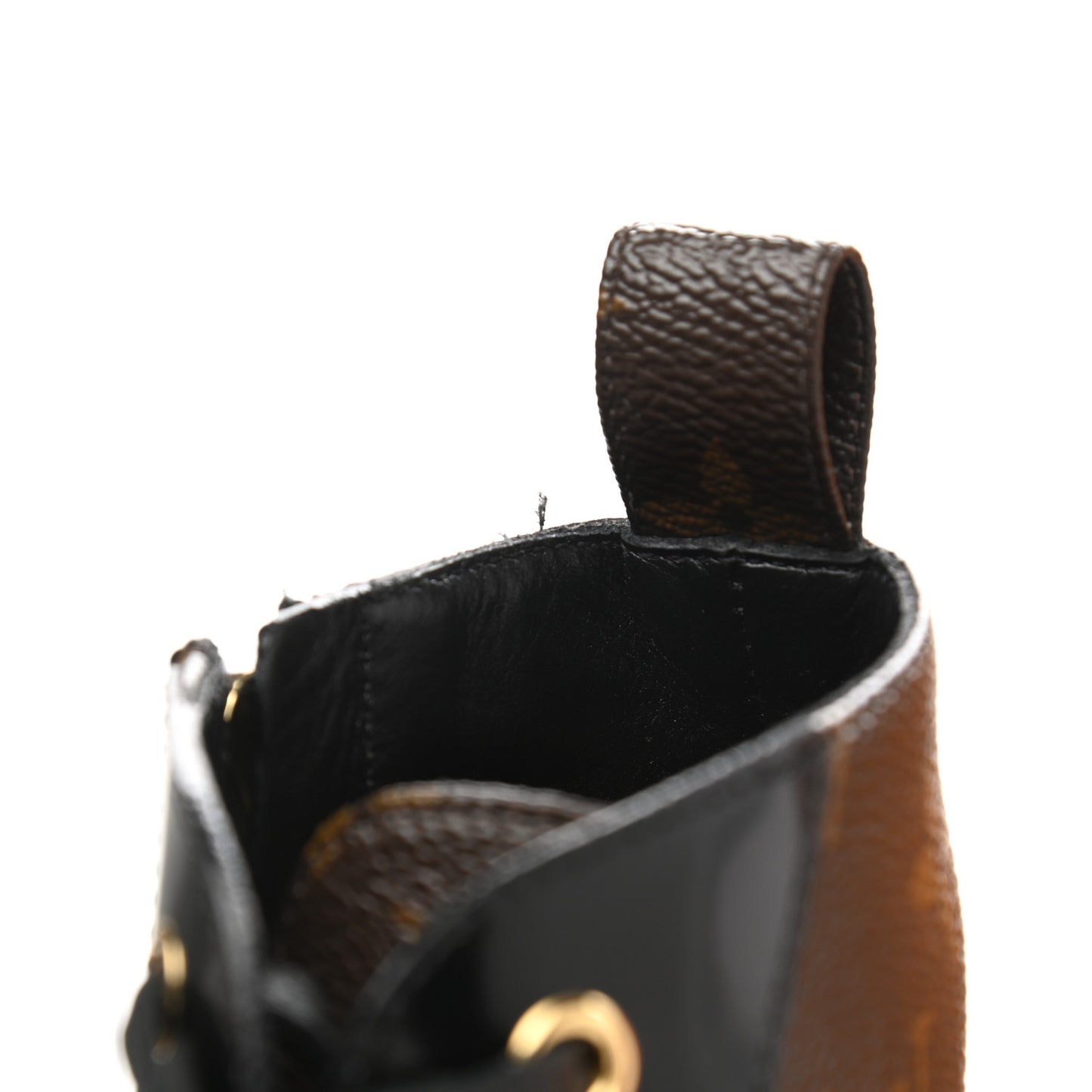 Patent Calfskin Monogram Star Trail Ankle Boots 38.5 Black