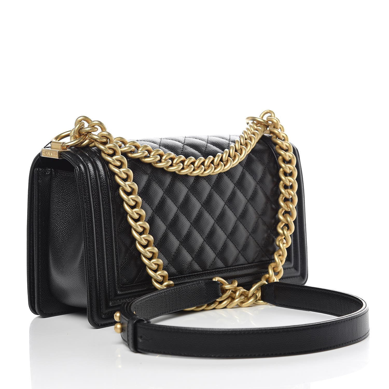 Chanel Caviar Quilted Medium Boy Flap Black 3 of 10