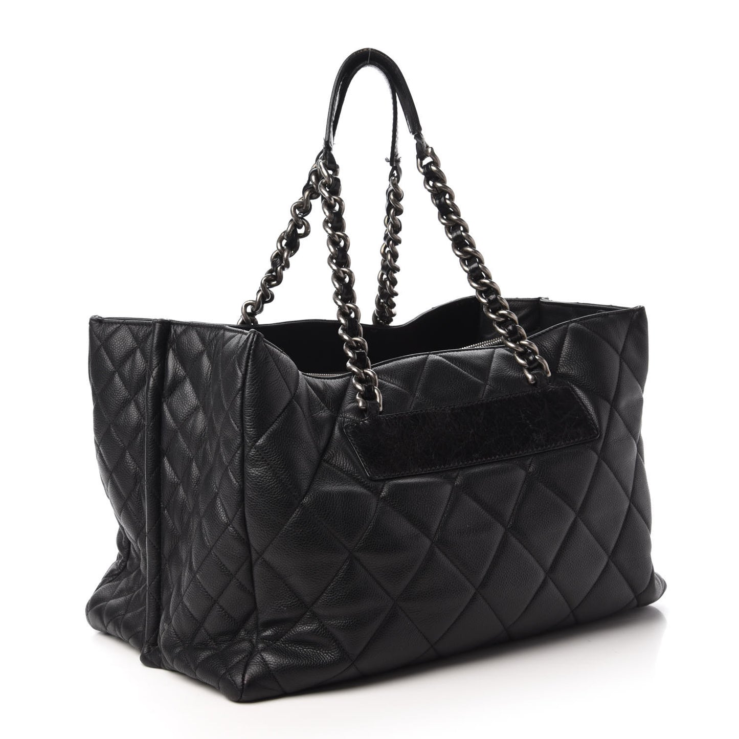 Caviar Quilted Coco Casual Tote Black