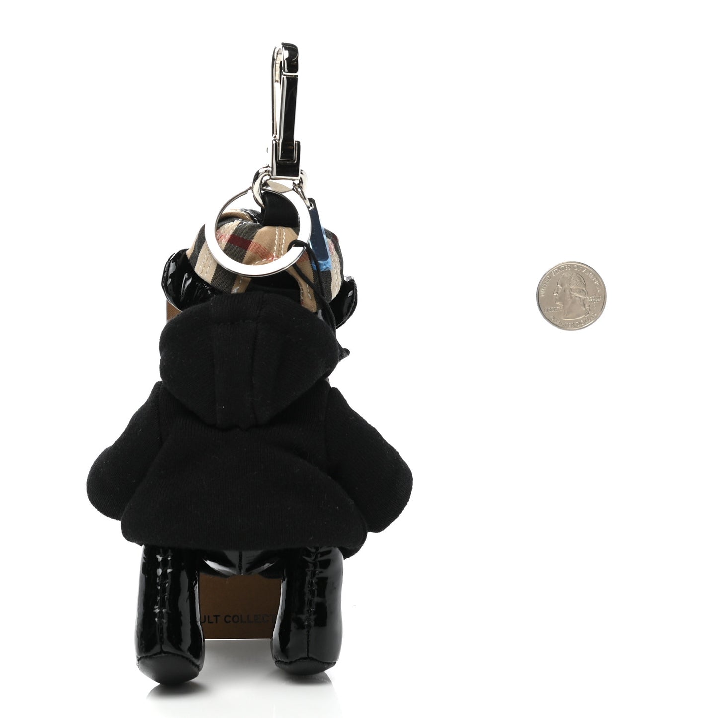 Patent Thomas Hoodie Teddy Bear Keychain Charm Black