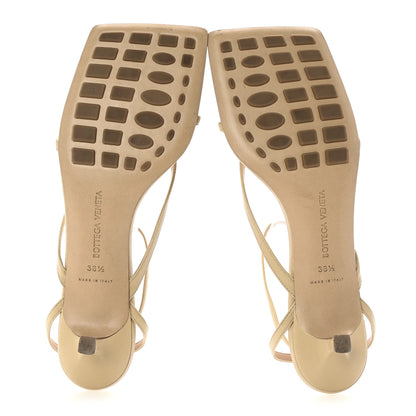 Bottega Veneta Lambskin Stretch Multi Strap 35mm Sandals 38.5 Cane Sugar 6 of 9