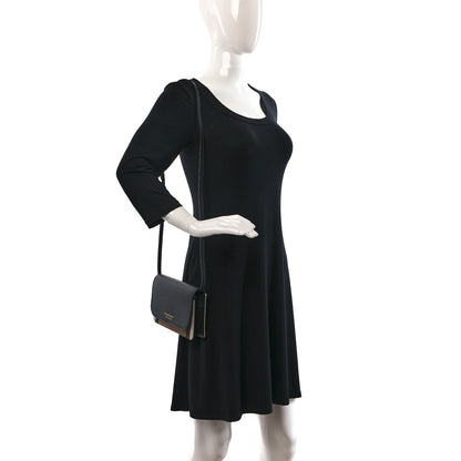 Burberry Derby Calfskin House Check Wallet On Chain Black 2 of 8