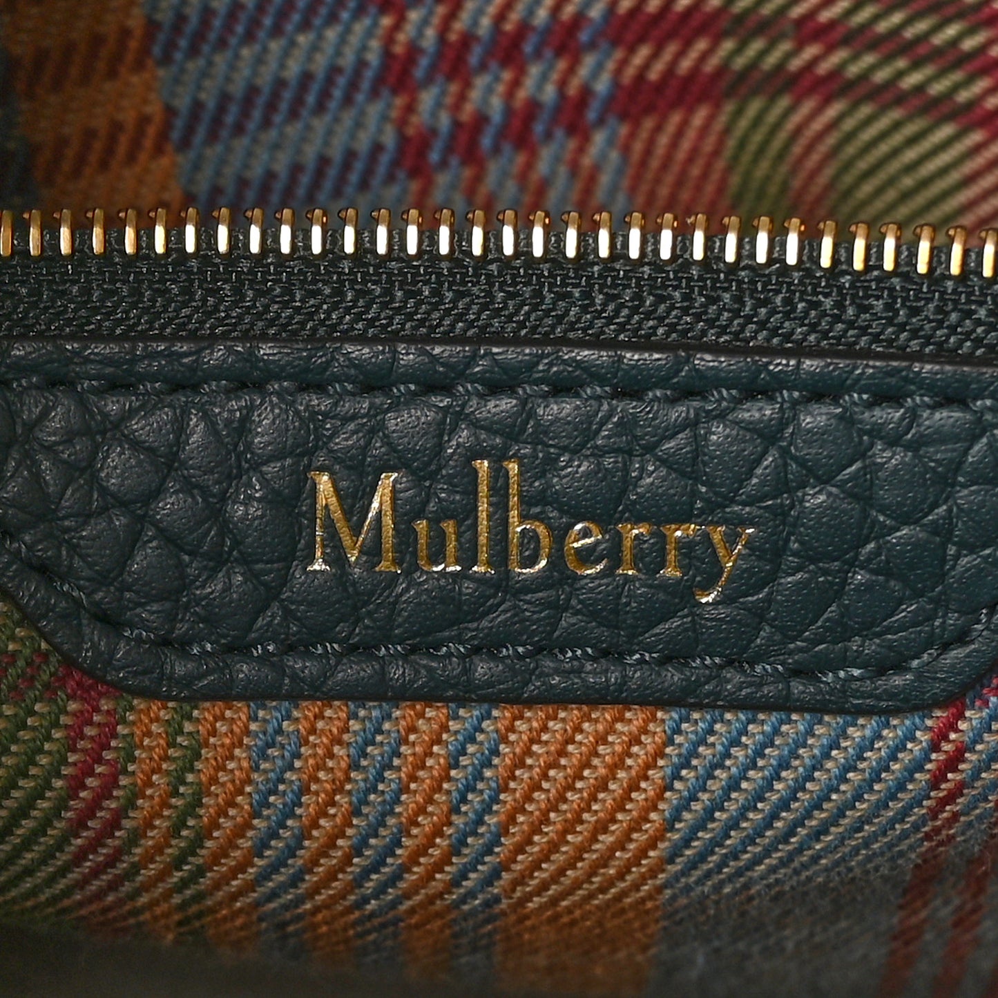 Heavy Grain Belted Bayswater Tote Mulberry Green