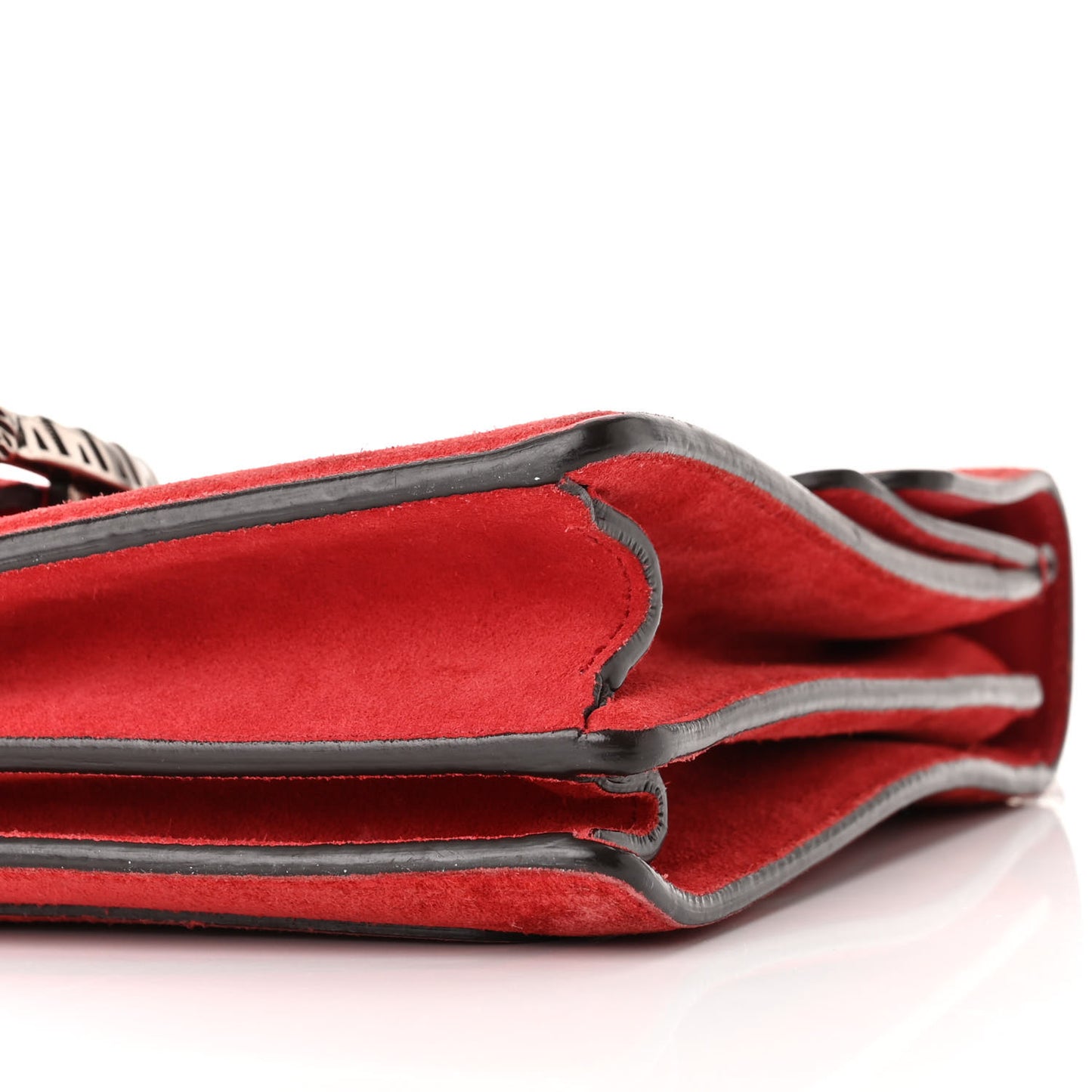 Suede Vitello Velvet Medium Dionysus Shoulder Bag Vulcanic Red