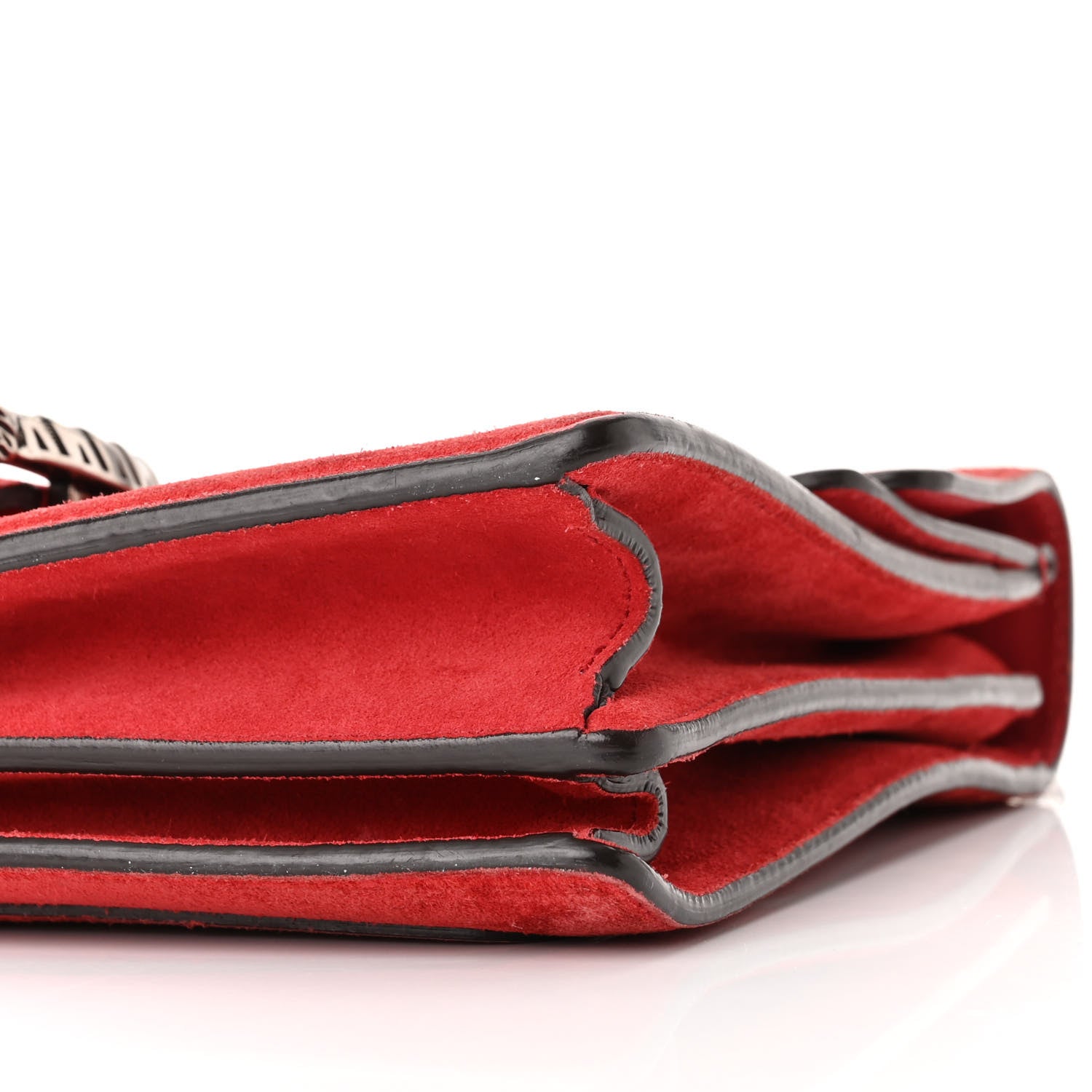 Gucci Suede Vitello Velvet Medium Dionysus Shoulder Bag Vulcanic Red 10 of 12