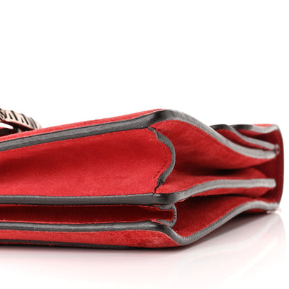 Gucci Suede Vitello Velvet Medium Dionysus Shoulder Bag Vulcanic Red 10 of 12