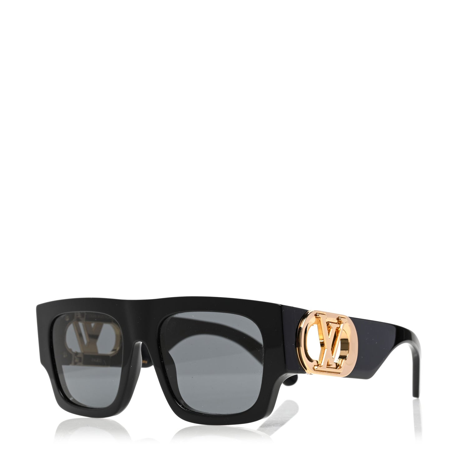 Acetate LV Link Square Sunglasses Z1478E Black