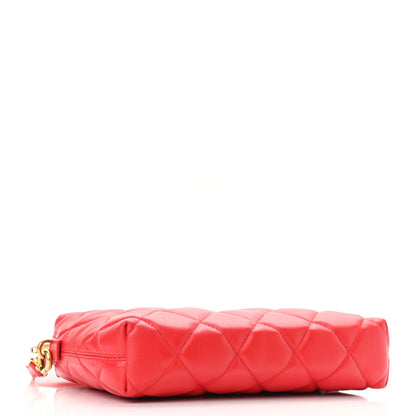 Balenciaga Nappa Calfskin Quilted Touch B Camera Shoulder Bag Bright Red 4 of 11